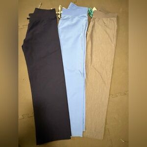 Figs Scrubs Technical Collection Pants - Gray- 3 pair bundle